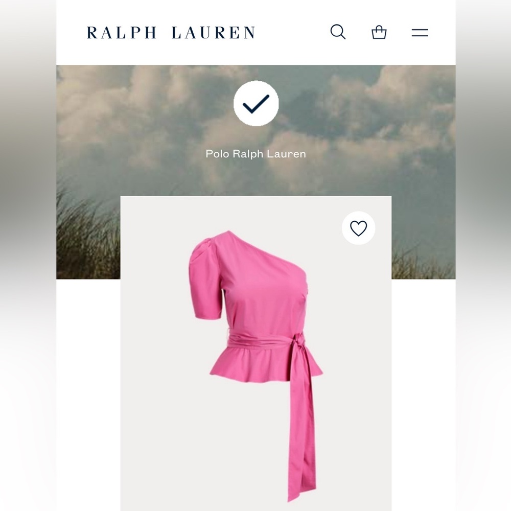 New, Polo Ralph Lauren pink top for summer